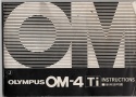 【絶版取説】OLYMPUS OM-4Ti 取説