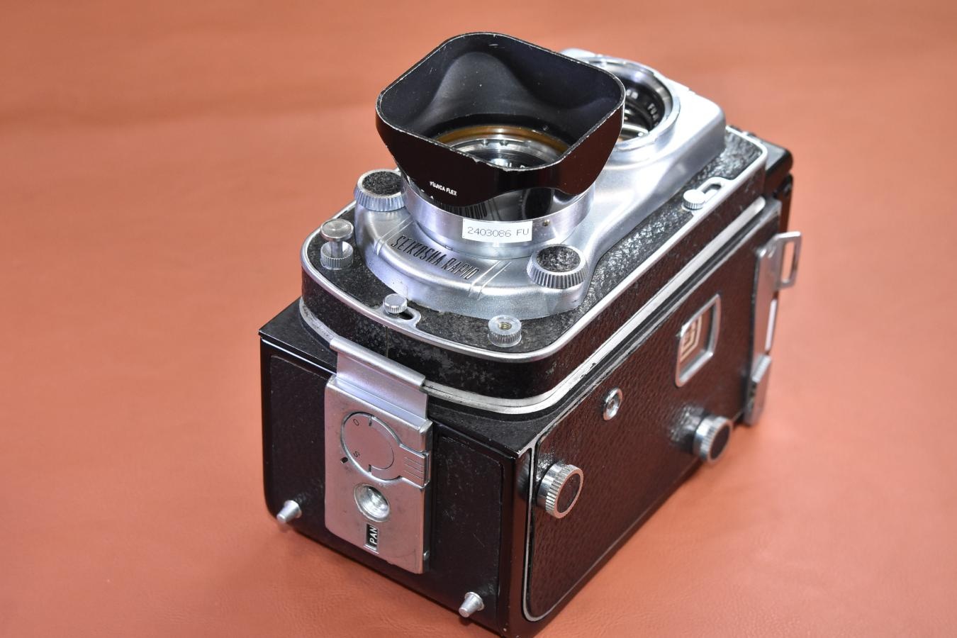 【希 少】FUJICA FLEX  純正専用メタルフード付【FUJINAR 8.3cm F2.8 レンズ搭載】※FUJIFILMが唯一作った二眼レフカメラで有名