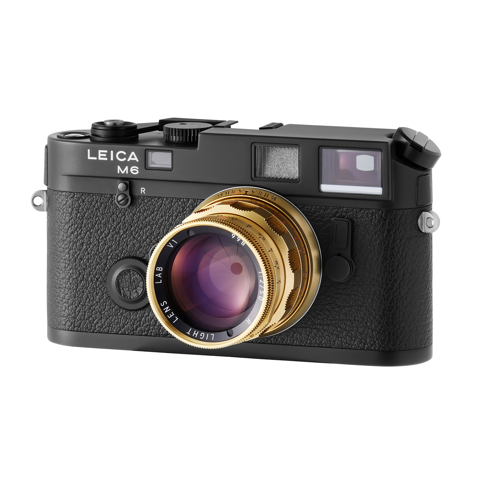 Light lens lab M 50mm F2 Rigid周リジッド ブラック Light Lens Lab 50mm f/2 RIGID Black Paint with Brassing (Leica M-Moun