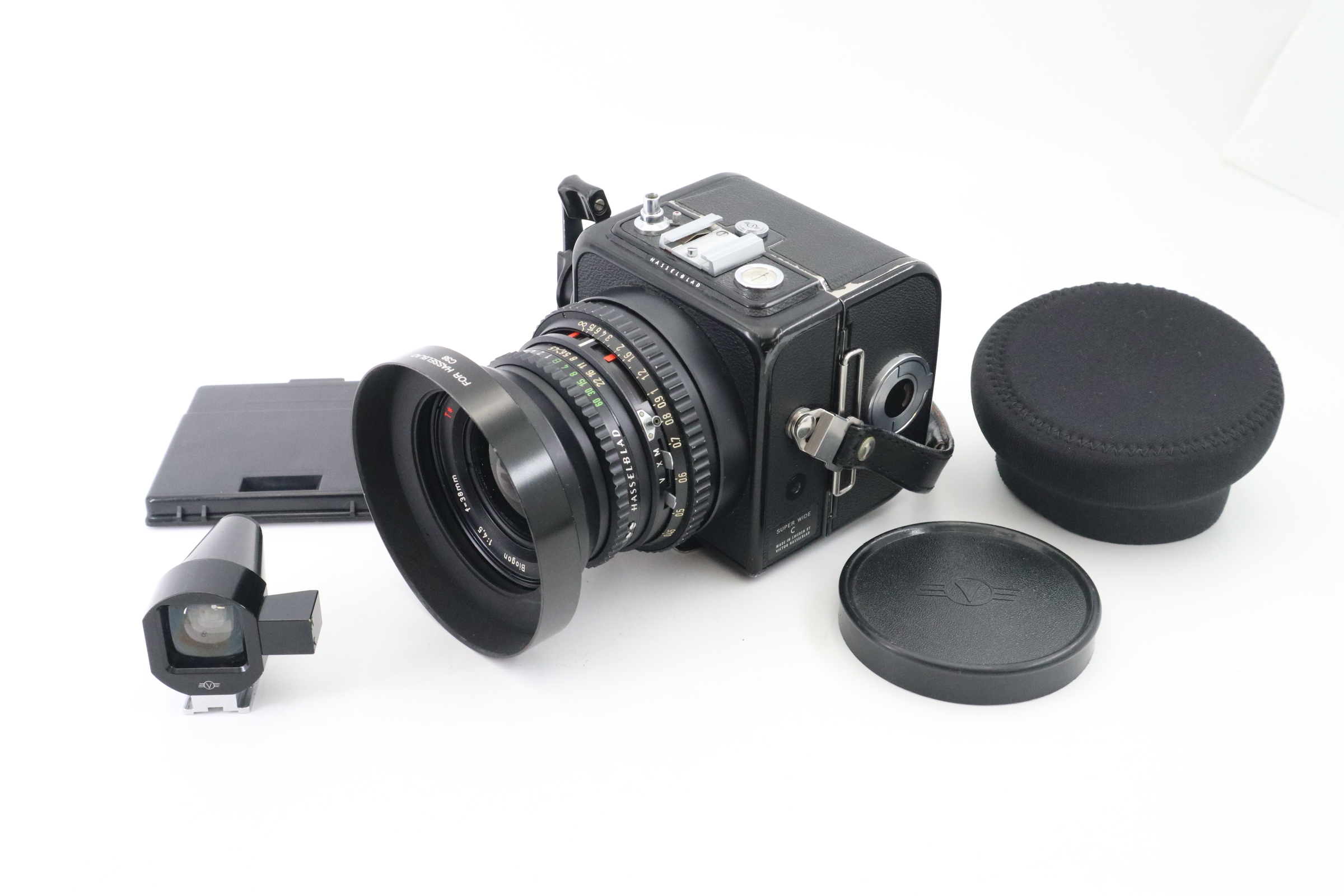 HASSELBLAD ハッセルブラッド Super Wide C SWC ブラックボディ 中判フィルムカメラ + Carl Zeiss Biogon 38mm F/4.5 T* レンズ