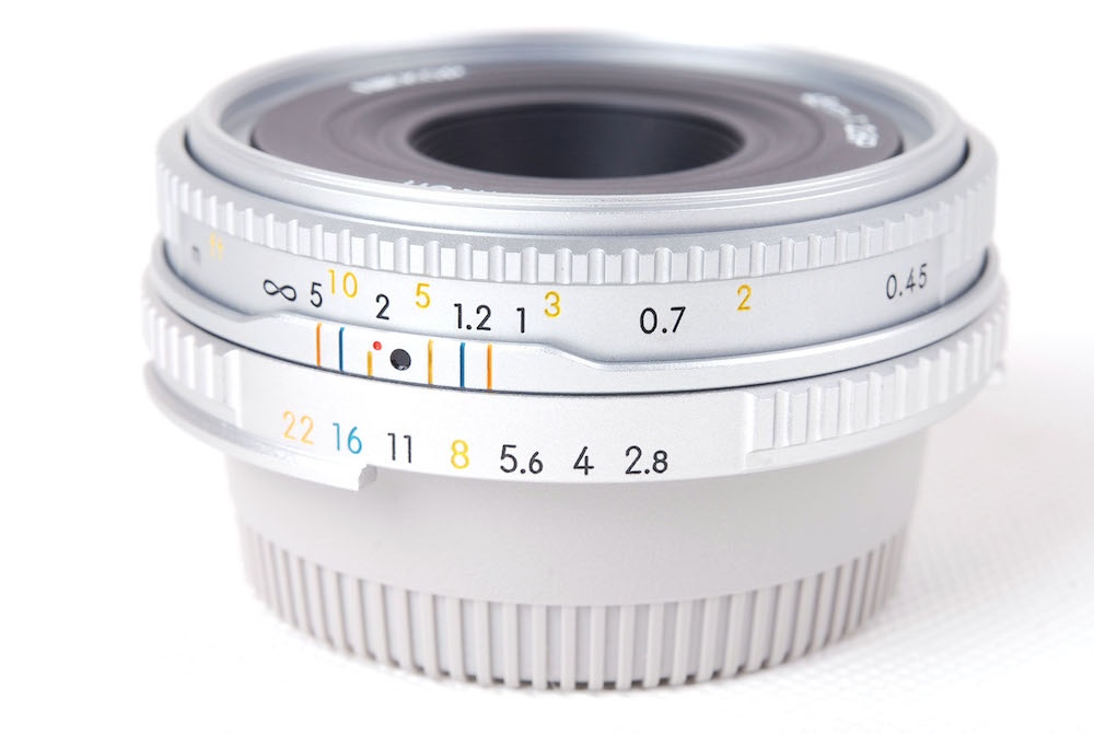 【美品】Nikon/ニコン Nikkor 45/2.8 P AI-Sマウント シルバーMFレンズ HN-35フード付