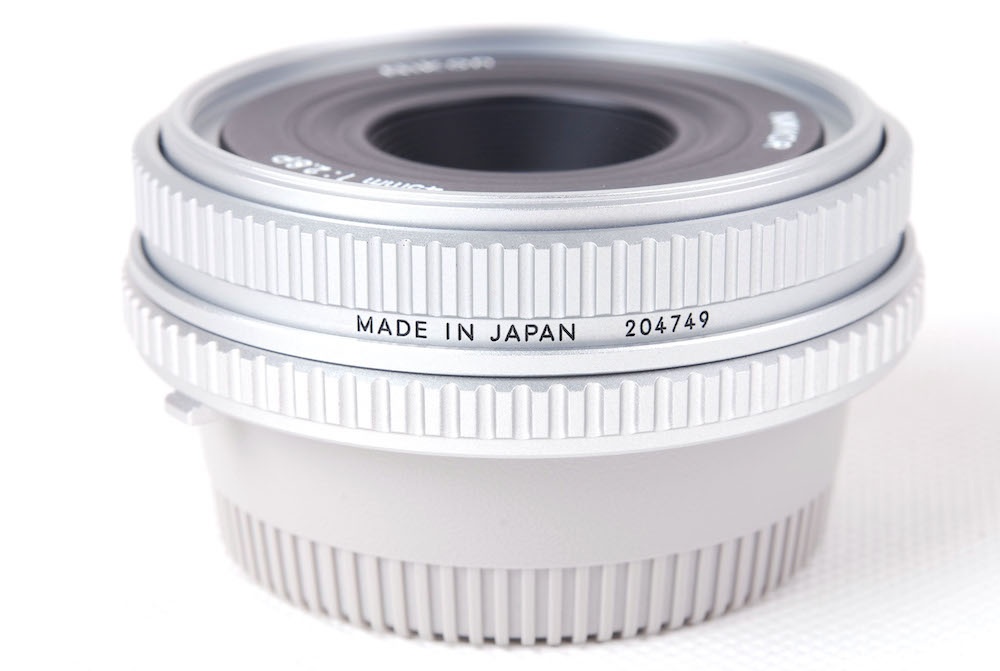 【美品】Nikon/ニコン Nikkor 45/2.8 P AI-Sマウント シルバーMFレンズ HN-35フード付