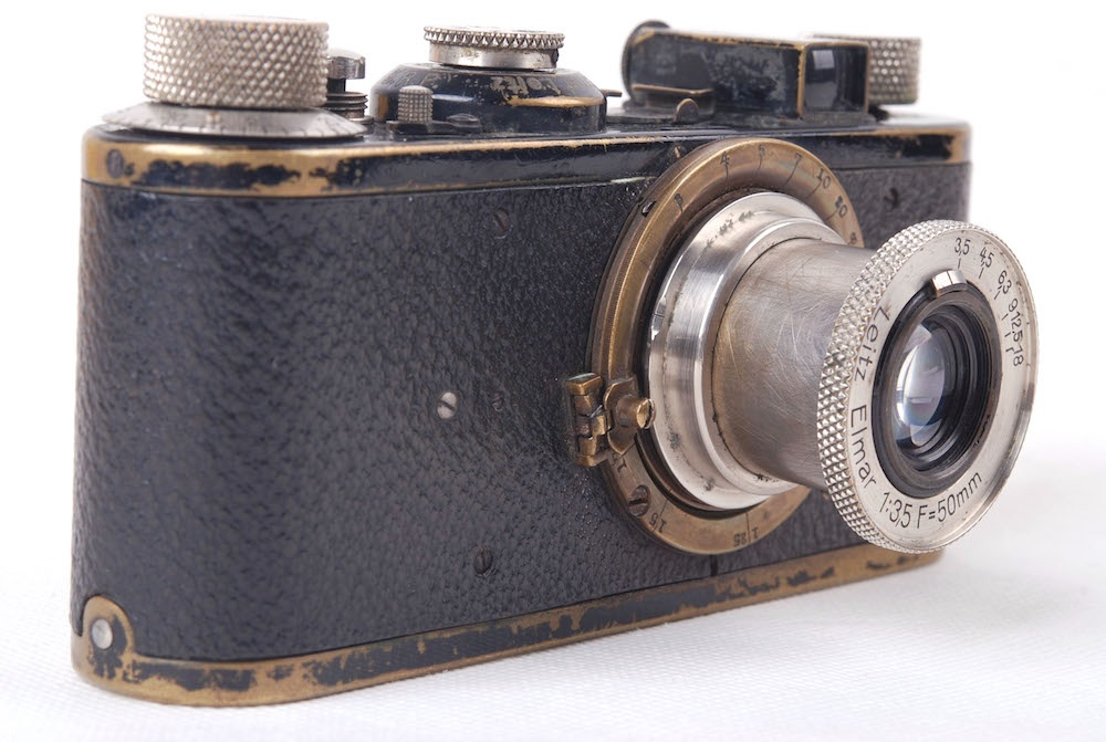 【並品】Leica/ライカ I C型 Elmar 50/3.5レンズ付き L39マウント ブラックペイントボディー1930年産