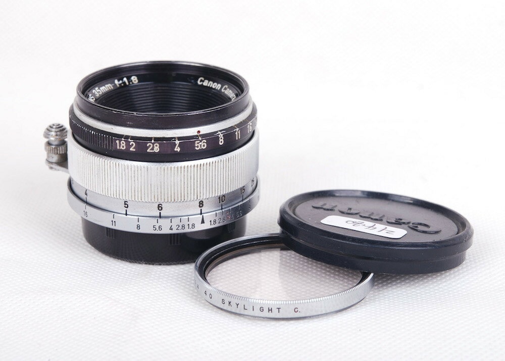 【美品】Canon/キャノンコールドコーディング 35/1.8 LTM Leica/ライカ L39マウント フィルター付