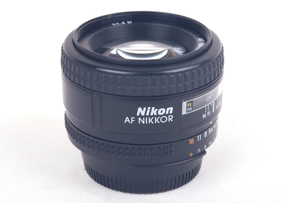 【美品】Nikon/ニコン AF Nikkor 50/1.4 D 新款 ブラック レンズ 外箱付