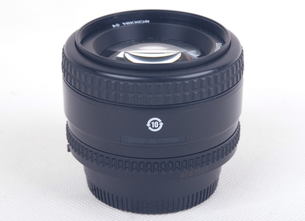 【美品】Nikon/ニコン AF Nikkor 50/1.4 D 新款 ブラック レンズ 外箱付