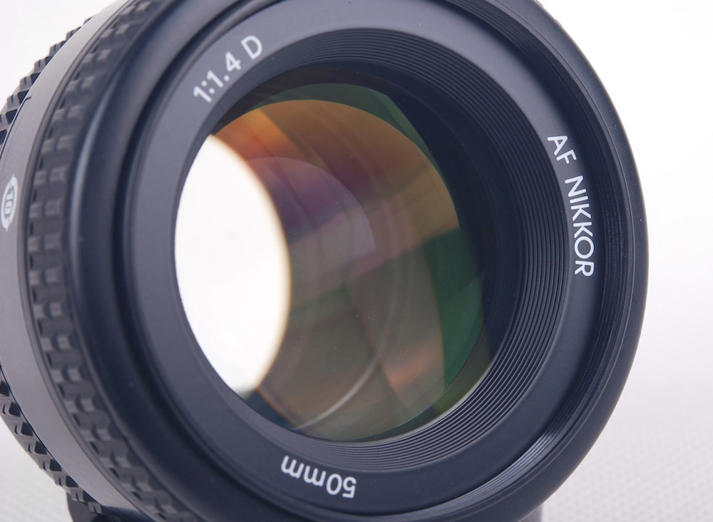 【美品】Nikon/ニコン AF Nikkor 50/1.4 D 新款 ブラック レンズ 外箱付