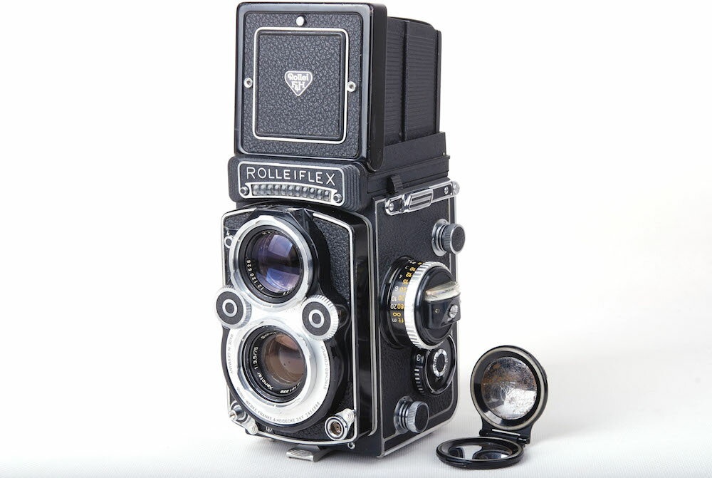 【美品】Rolleiflex/ローライ 3.5F ホワイト 二眼レフカメラ schneider Xenotar 75/3.5レンズ付