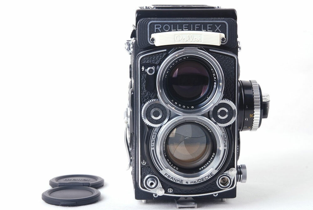【美品】Rolleiflex/ローライ 2.8F opton PL 80/2.8（特別Planar) レンズ付き ブラック