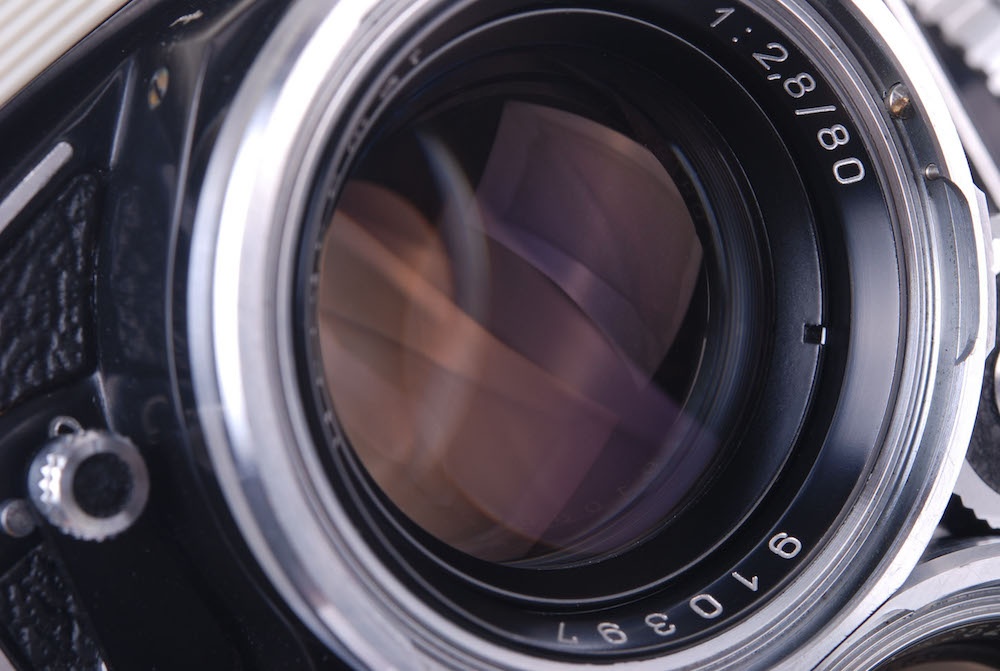 【美品】Rolleiflex/ローライ 2.8F opton PL 80/2.8（特別Planar) レンズ付き ブラック