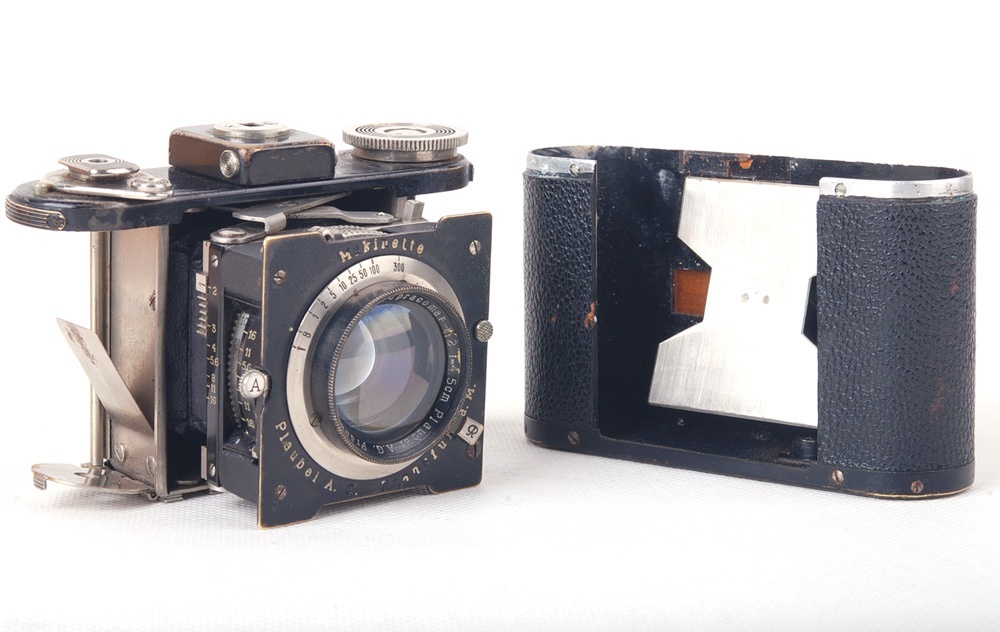 【良品】Makina/マキナ Plaubel-Makinette 3X4カメラ supracomar 45/2レンズ付
