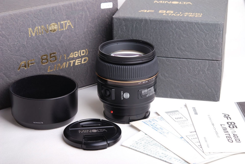 【新同品】Minolta/ミノルタ 85/1.4 D limited 限定 フルセット