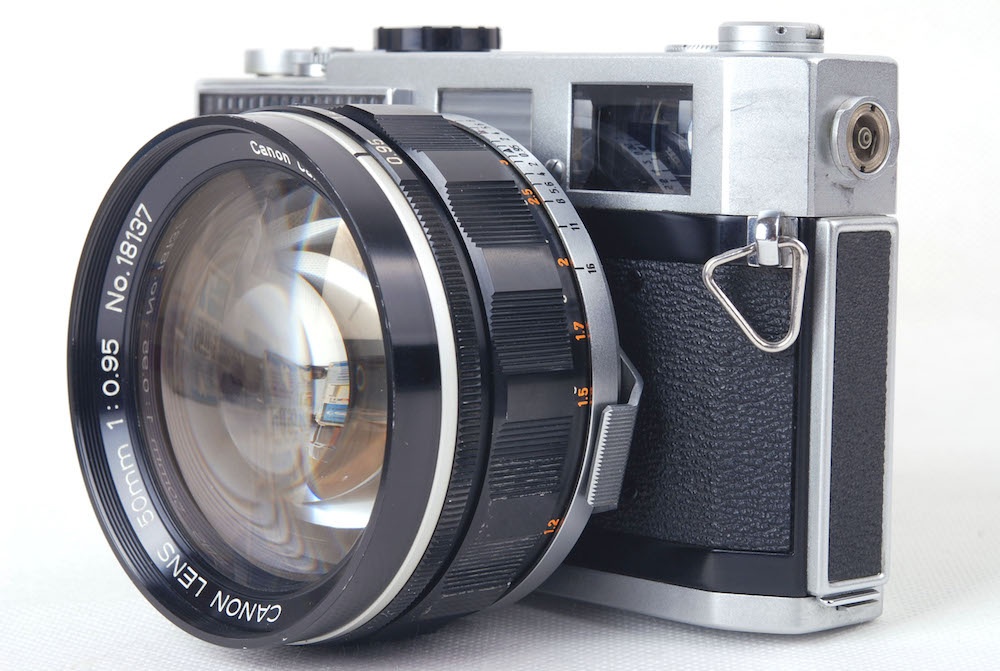 【美品】Canon/キャノン 7 + 50/0.95セット 革ケース、外箱付