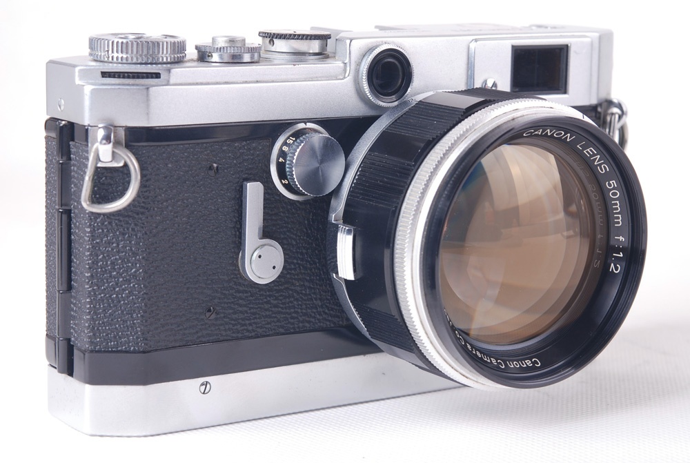 【美品】Canon/キャノン model Vt de luxe 50/1.2 LTM 付き シルバーレンジファインダーカメラ