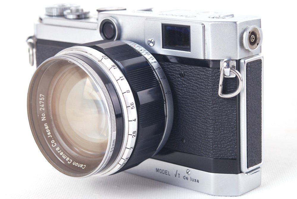 【美品】Canon/キャノン model Vt de luxe 50/1.2 LTM 付き シルバーレンジファインダーカメラ
