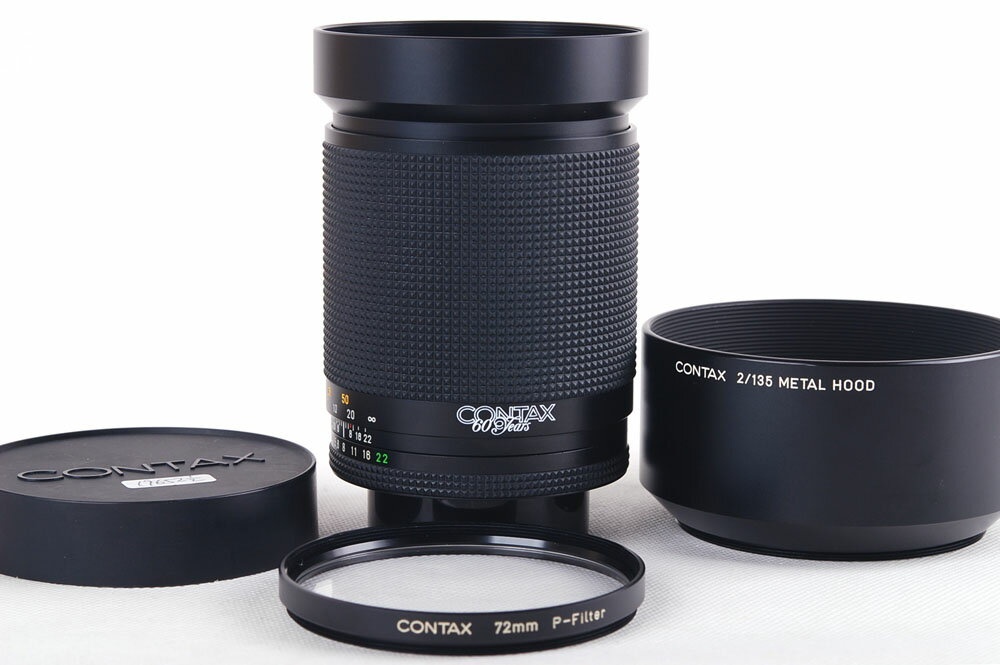【美品】60周年記念版Contax ツァイスZeiss Planar 135mm f2 T* MMG YCマウント 限定生産品