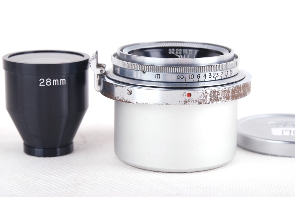 【良品】Carl Zeiss/カール・ツァイス Jena Tessar 28mm F8 シルバードイツ産 ContaxレンジファインダーカメラSマウント