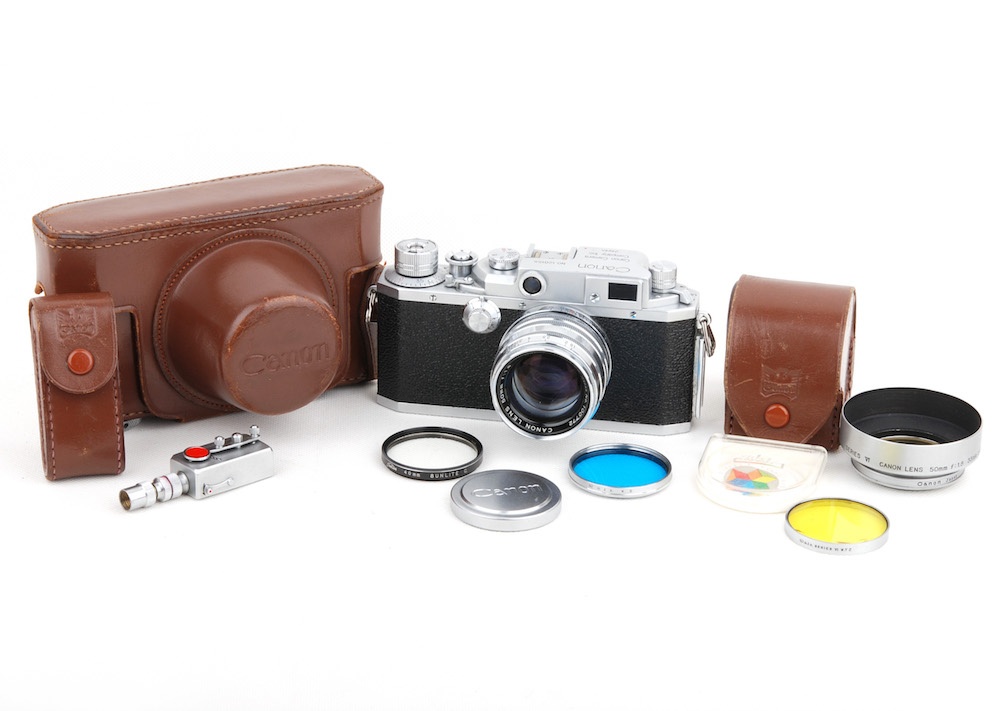 【美品】Canon/キャノン IVSB 50mm F1.8 レンズ Leica/ライカ Lマウント シルバー カメラセット#jp23664