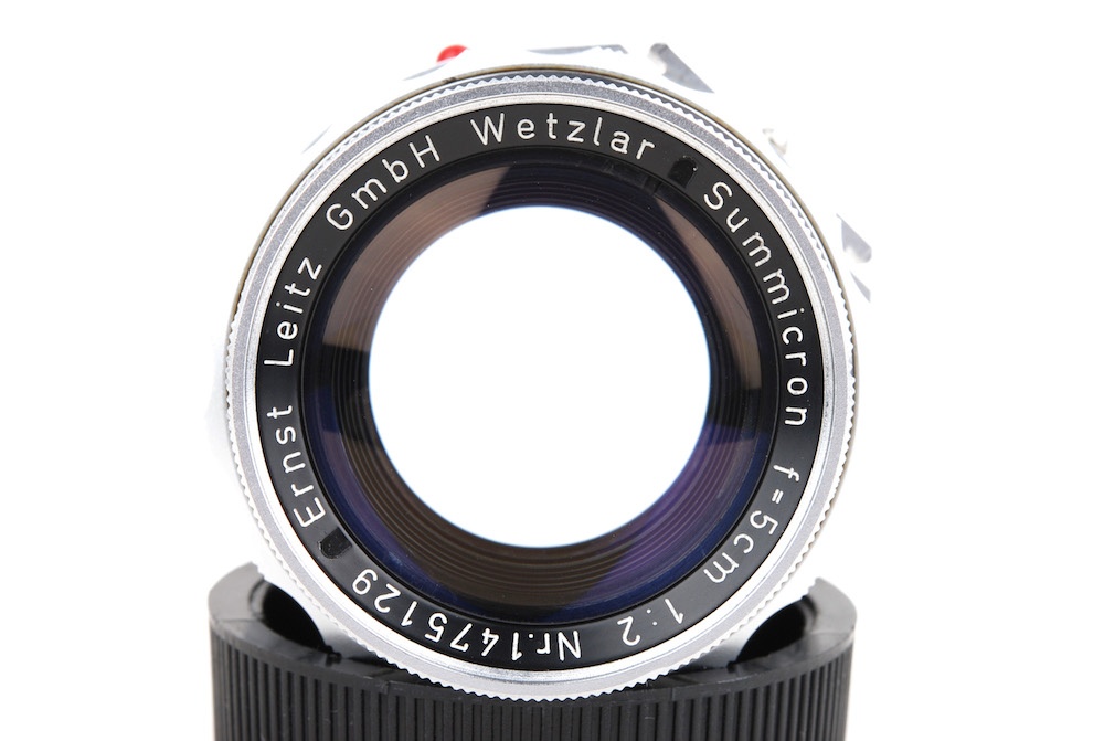【美品】Leica/ライカ Summicron/ズミクロン Mマウント 50mm F2 Dual range DR rigid シルバー 147万号 レンズ