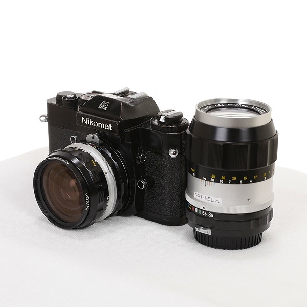 ニコン ニコマートELブラック+ニッコールHAuto35/2.8+135/3.5