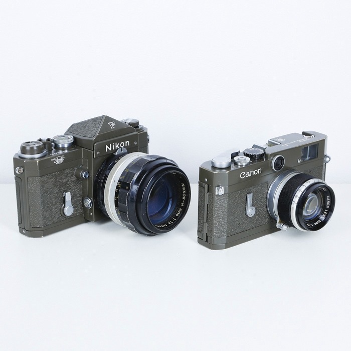 ニコン F+キヤノンP陸上自衛隊仕様セット(レンズ計4本)