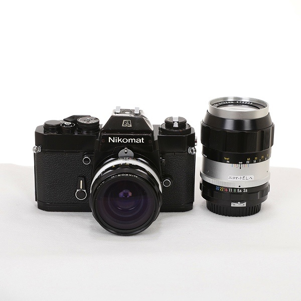 ニコン ニコマートELブラック+ニッコールHAuto35/2.8+135/3.5