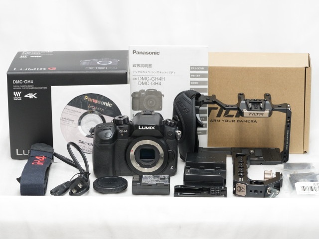 【美品】 LUMIX DMC-GH4 (Black) Body w/別売 Tilta製 リグカメラケージ