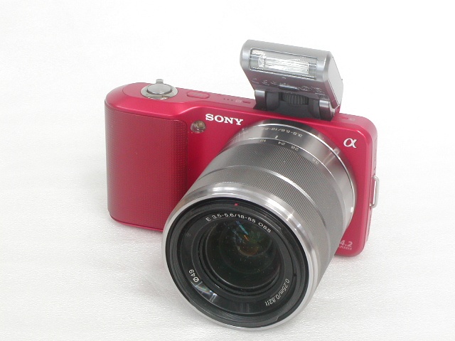 NEX-3 (Red)  E 18-55mm 1：3.5-5.6 OSS  w/HVL-F7S