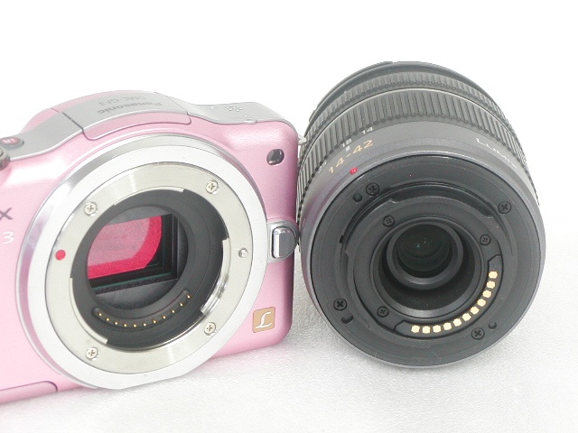 【美品】 DMC-GF3 (Pink)  G VARIO 1：3.5-5.6 / 14-42 ASPH.MEGA O.I.S.