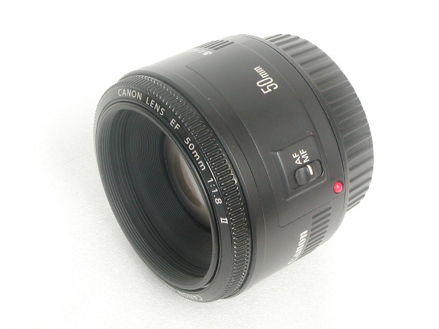 EF 50mm 1：1.8 II     W/ Hood  (ES-62 アダプターリング 62L 付き)