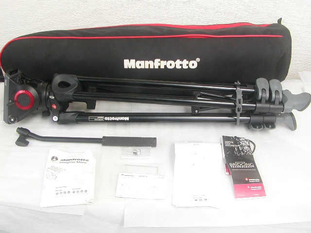 【美品】 ビデオ三脚 MVT502AM / 油圧雲台 MVH500A / キャリングケース
