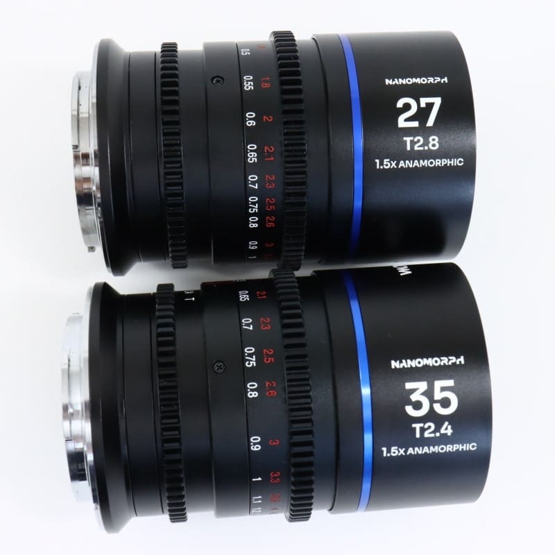 Nanomorph S35 Prime 3レンズセット(27mm/35mm/50mm) SONY E フレアカラー:ブルー