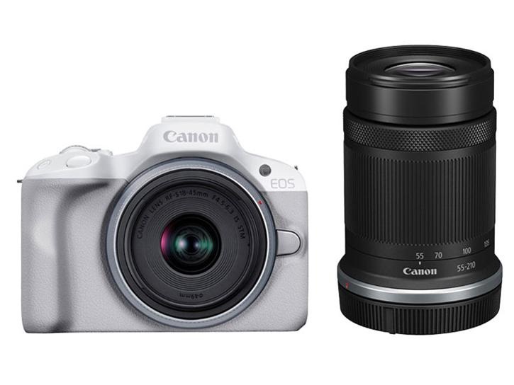EOS R50 ダブルズームキット ホワイト  新品                                                   キヤノン 夏のキャッシュバック2025対象商品