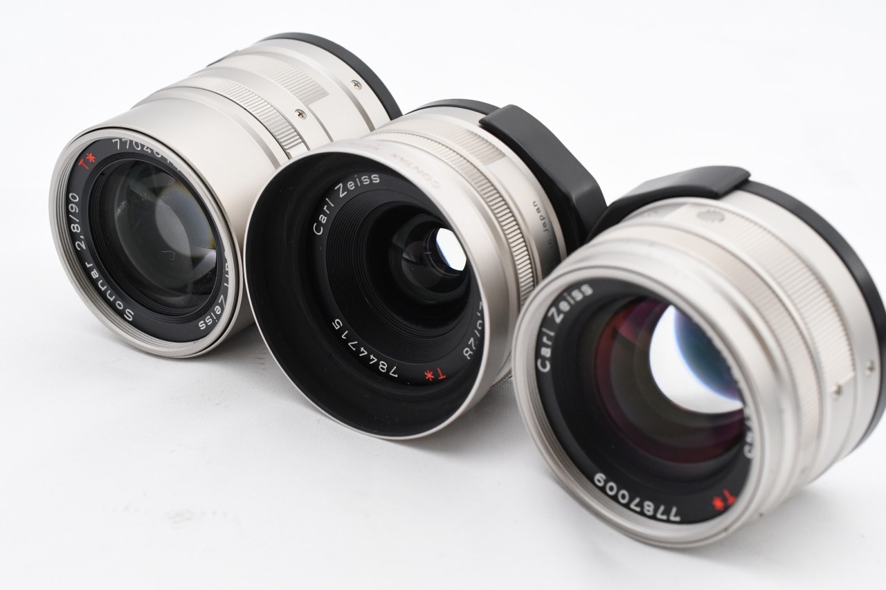G1 + Carl Zeiss Biogon 28mm F2.8 + 45mm F2 + 90mm F2.8 レンズ 木箱付き 記念キット