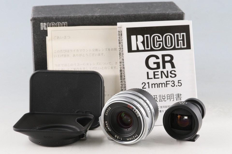 Ricoh GR 21mm F/3.5 Lens for Leica L39 + View Finder With Box #59566L7