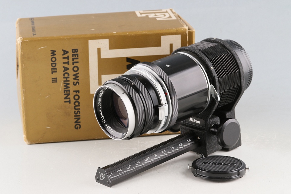 Nikon F Bellows Focusing Attachment Model III + Nikkor-Q 135mm F/4 Lens #59872L4