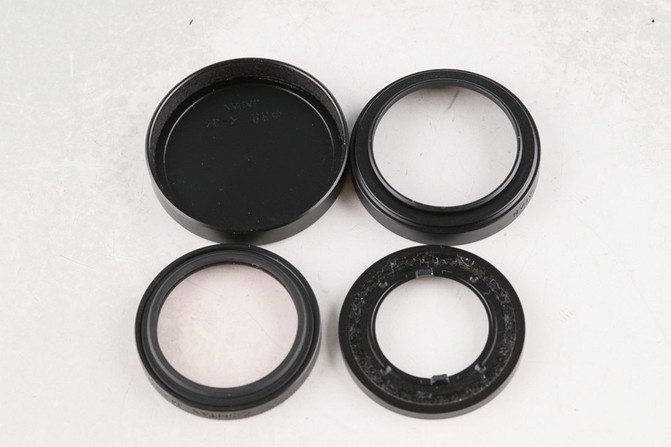 CONTAX TVSII Metal Hood + Cap + 30.5/1A MC Filter + T3 Adapter #61928F2