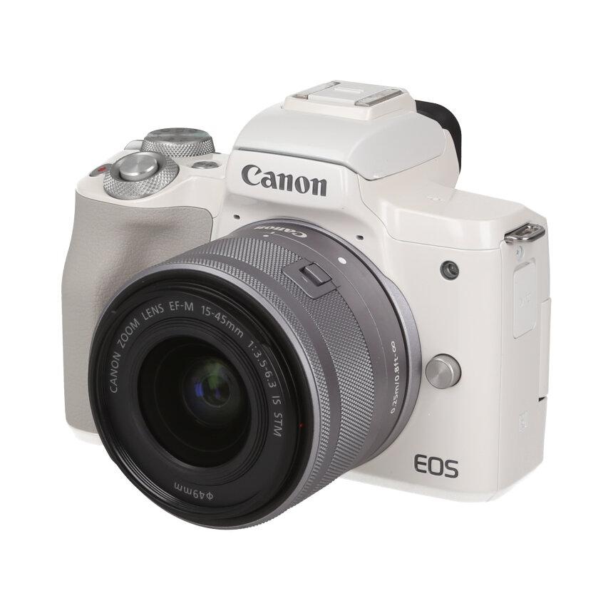 Canon EOS Kiss M ホワイト + EF-M15-45mm STM 【AB】