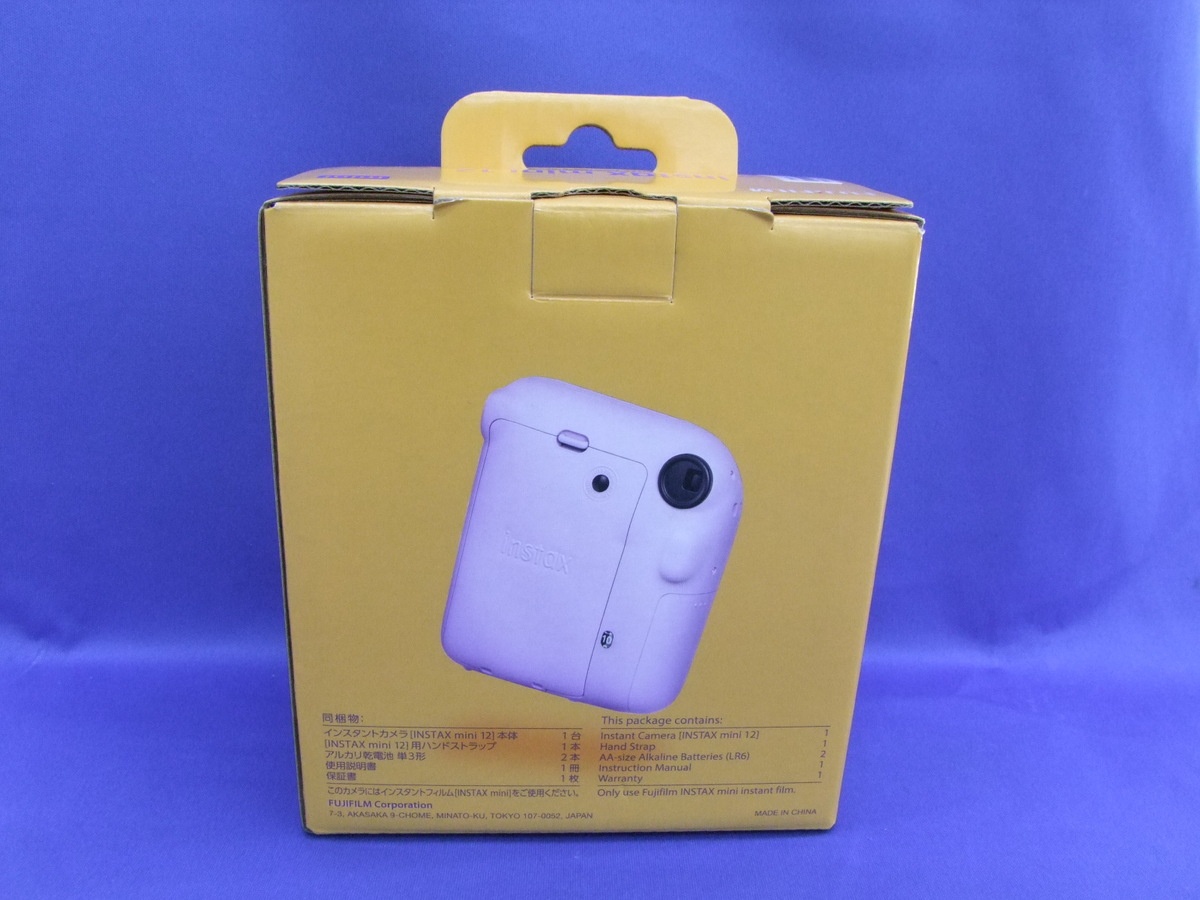 フジフイルム インスタントカメラ instax mini 12 「チェキ」 ライラックパープル