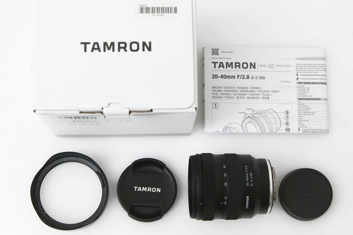 20-40mm F/2.8 Di III VXD Model A062 ソニー Eマウント用 CA01-R1188-2A4 