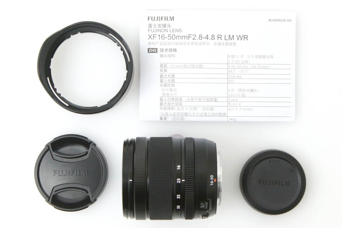 フジノンレンズ XF16-50mmF2.8-4.8 R LM WR CA01-R1283-2R2B