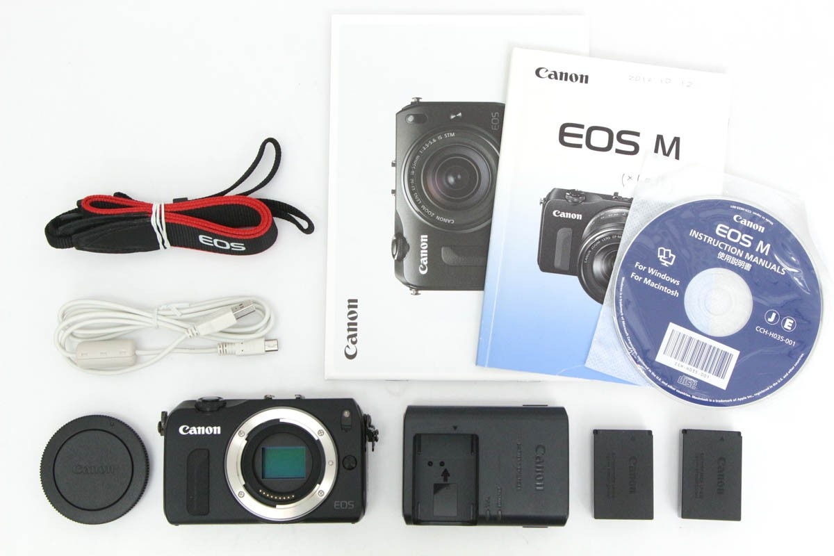 EOS M ボディ 純正予備バッテリー付 センサー清掃済み ブラック CA01-R1665-3Y2D