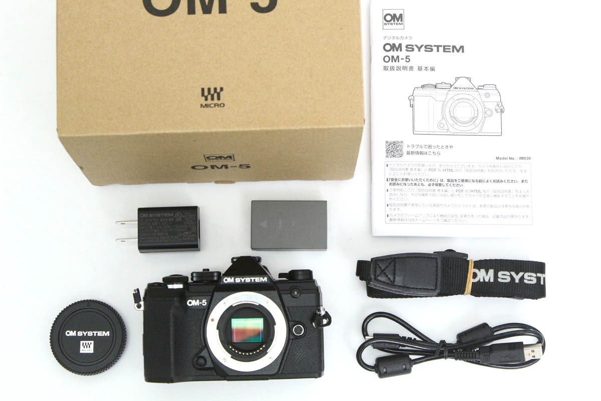 OM SYSTEM OM-5 ボディ ブラック センサー清掃済み CA01-R1843-2K3
