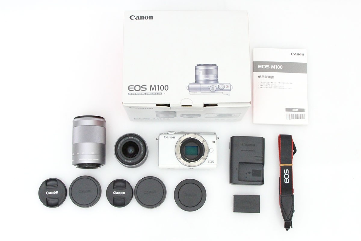 EOS M100 ダブルズームキット [ホワイト] CA01-P065-2P3