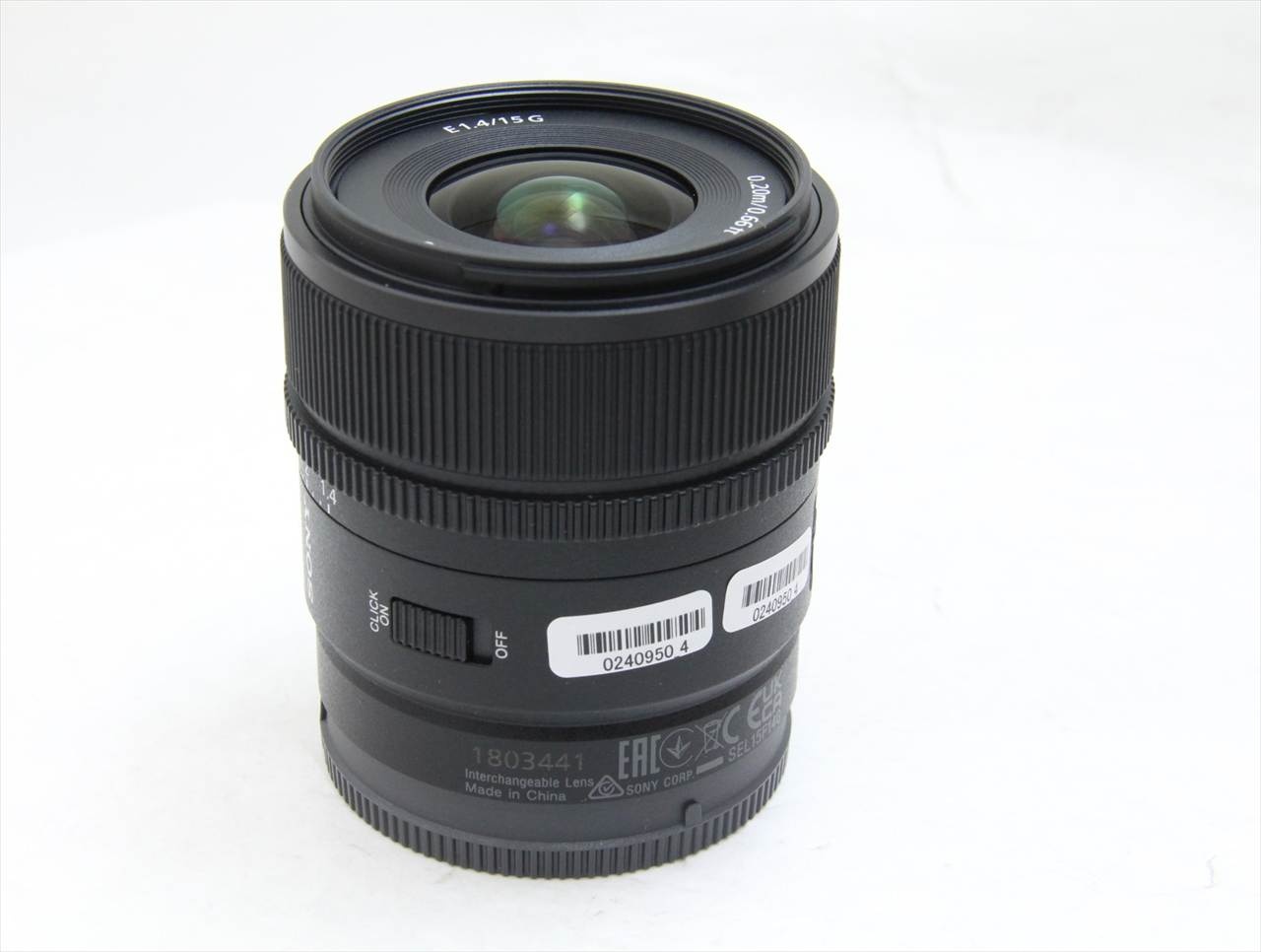 【中古】 ソニー(sony) E 15mm F1.4 G SEL15F14G