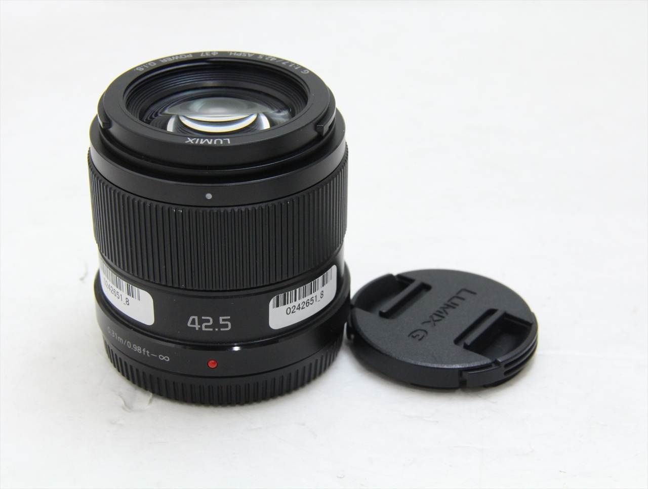 【中古】 パナソニック(panasonic) LUMIX G 42.5mm/F1.7 ASPH./POWER O.I.S. H-HS043-K [ブラック]