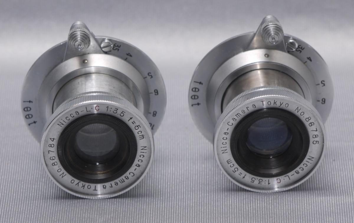 ニッカ 50mm f 3.5 (L) 連番 2本セット 距離計非連動
