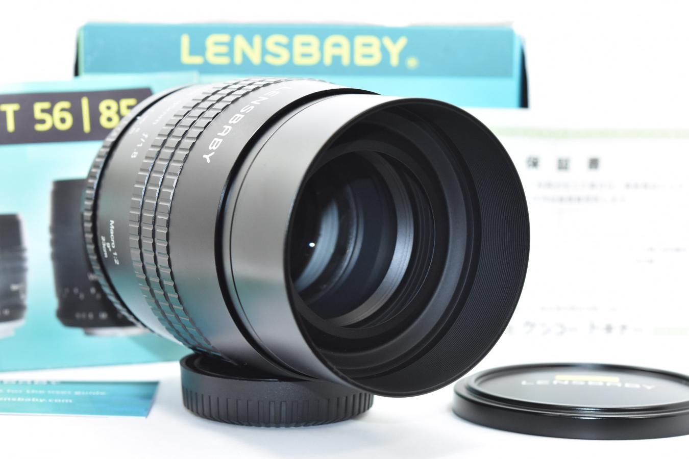 LENSBABY VELVET 85mm F1.8 未記入メーカー保証書、元箱付一式 【フジXマウントレンズ】