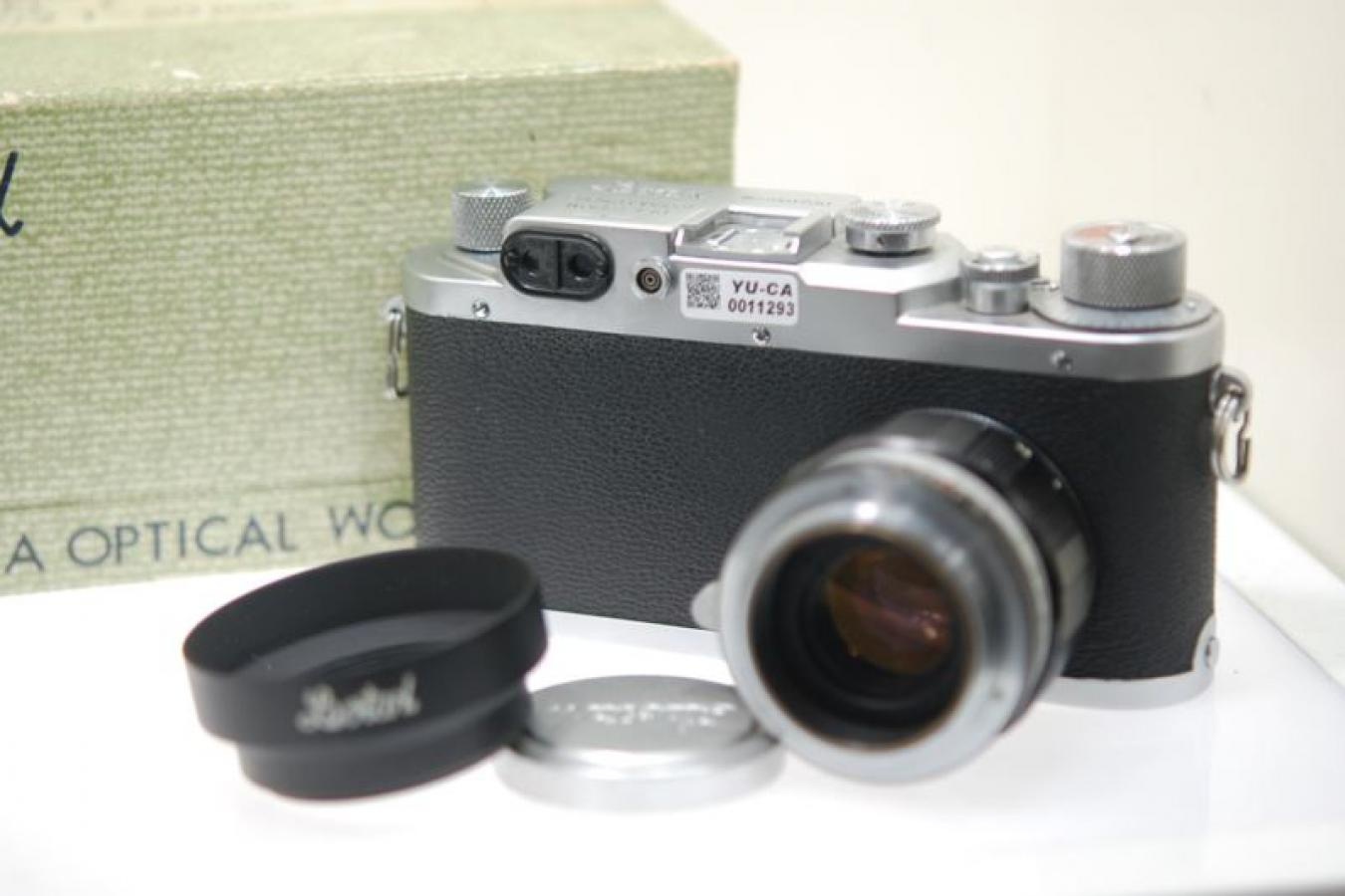 レオタックス F トプコールS 5cm F2付 【純正フード、元箱付】  