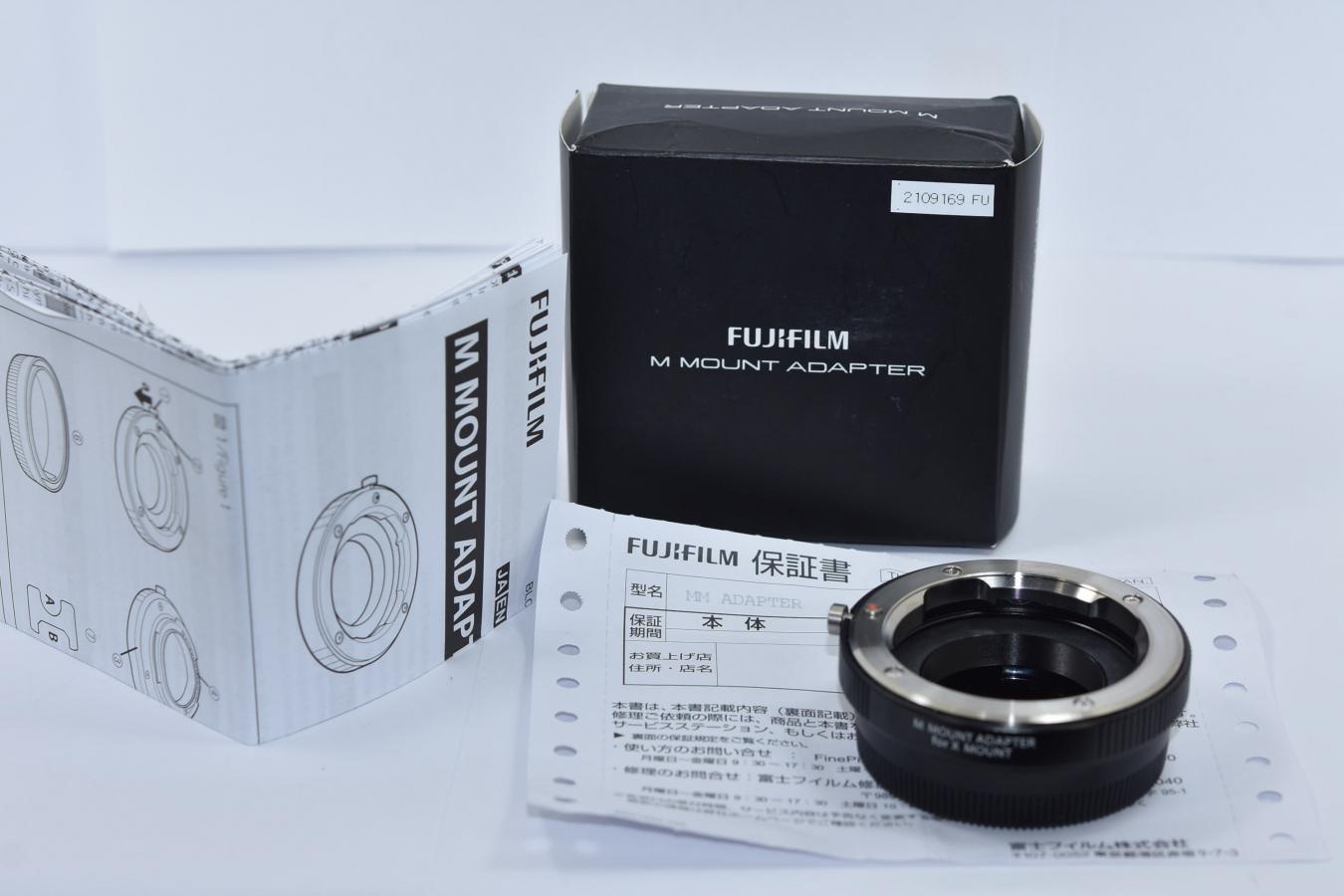 FUJIFILM M MOUNT ADAPTER 【未記入メーカー保証書、元箱付一式】